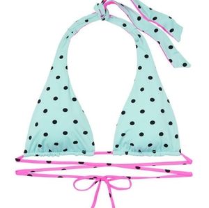 NWOT Victoria secret Pink line polka dot reversible bikini set. Size M